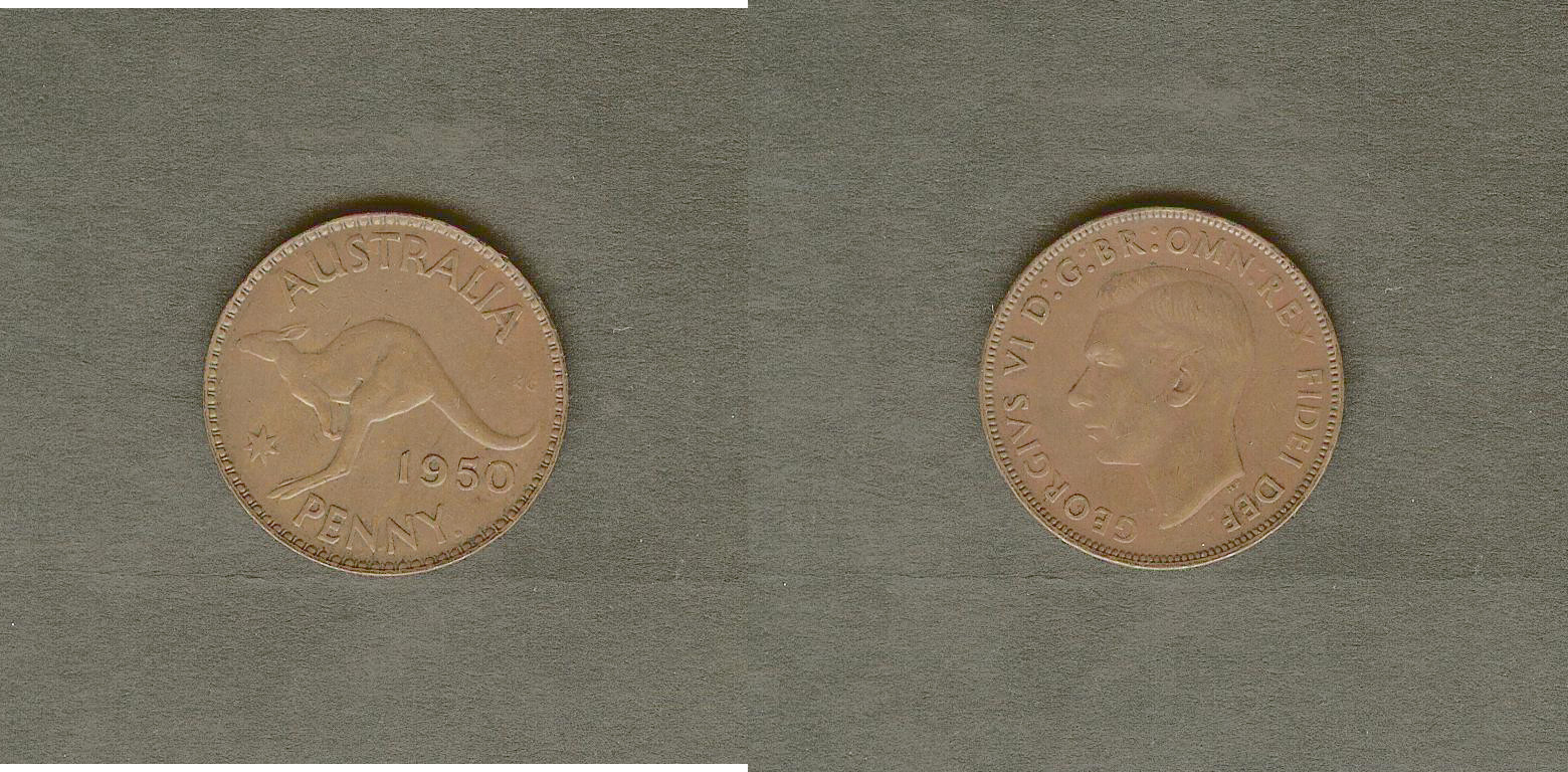 Australia penny 1950Y. Perth EF
